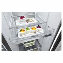 LG 635L Side by Side Fridge with InstaView Door-in-Door GS-V635MBLC hero image