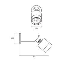 Rogerseller Gas Wall Shower - Chrome 3506004101 hero image