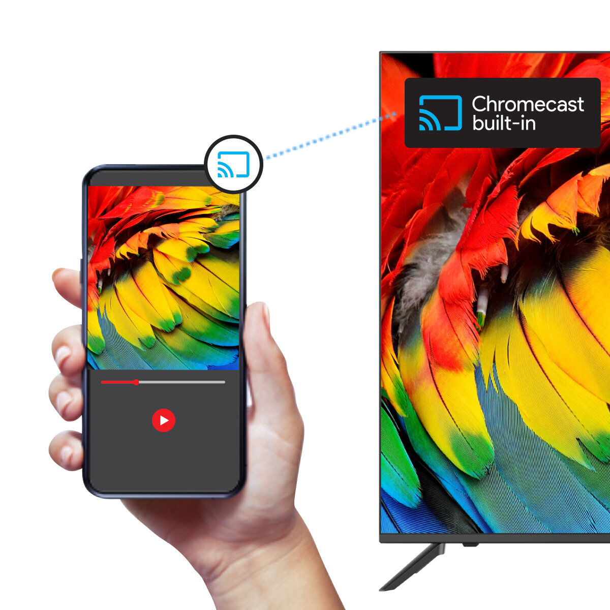 JVC 43 Inch 4K UHD Smart Android TV AV-H437115A hero image