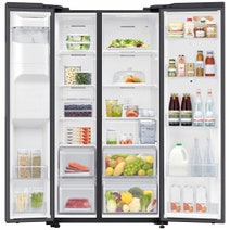 Samsung 616L Family Hub Side By Side Non-plumbed Fridge Matte Black SRS656MBFH4 hero image
