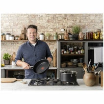 Tefal Jamie Oliver Cook's Classics Induction Non-Stick Hard Anodised 2 Piece Frypan Cookware Set H912S217 hero image