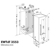Liebherr 80 Bottle Vinidor Built-In Wine Storage Cabinet Right Hinge EWTDF3553 hero image