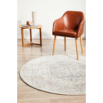 Rug Culture Mayfair Small Silver & Peach Rug 150X150CM - MAY-LOR-SIL-150X150 hero image