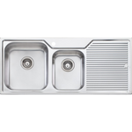 Oliveri NP611 Nu-Petite 1 and 3/4 Bowl Right Hand Drainer Topmount Sink hero image