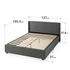Zinus Maddon Double Upholstered Gas Lift Bed Frame Dark Grey AU-FPPST2-12D image NaN