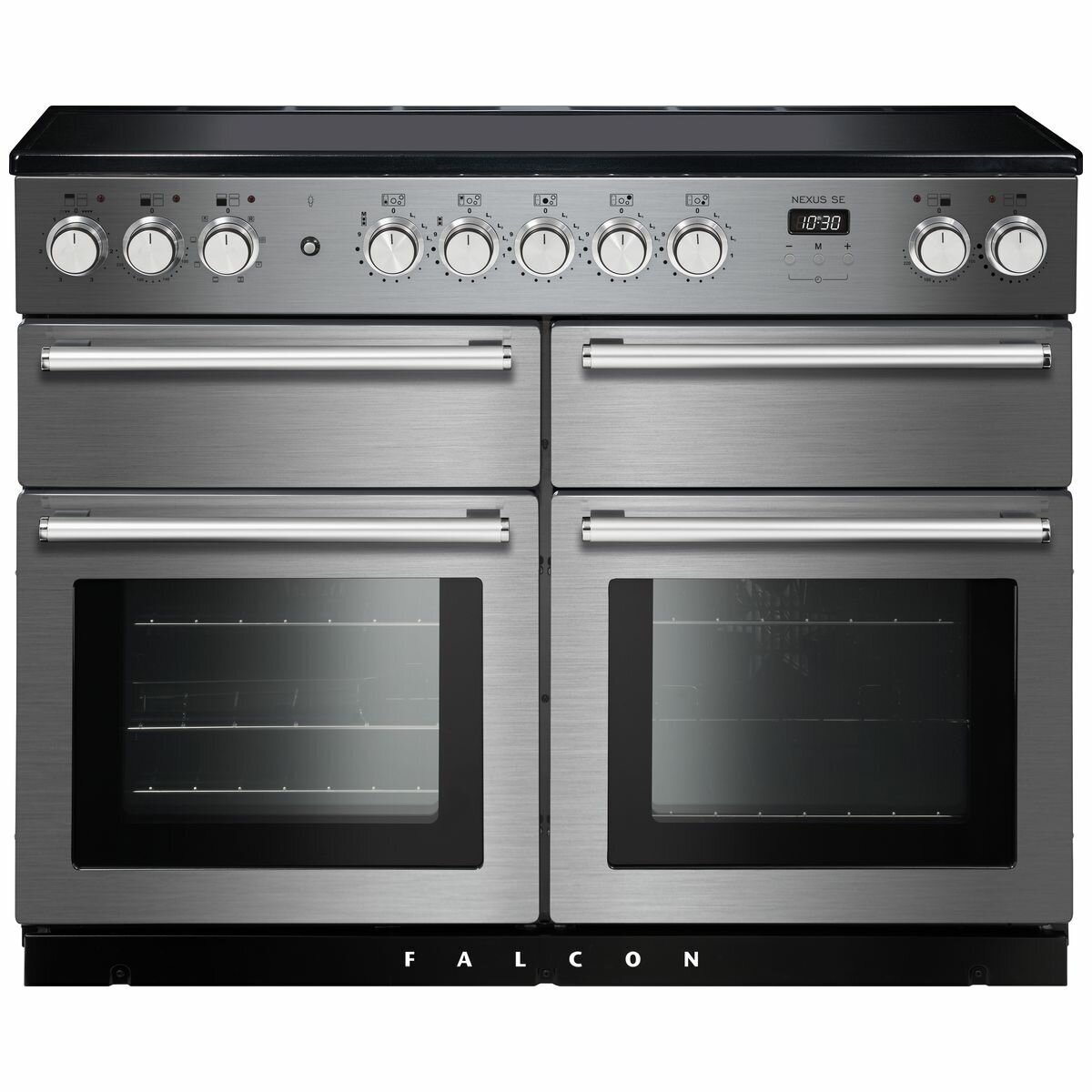 Falcon 110cm Nexus SE Freestanding Electric Oven/Stove Stainless Steel and Chrome NEXSE110EISS-CH hero image