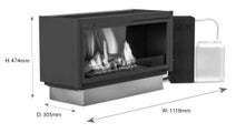 Planika PUFL Pure Flame Bio-Ethanol Built-In Fireplace in Casing and with Logs hero image