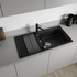Blanco Adira XL 6S Single Bowl Sink with Left Hand Drainer Reversible Black 528131 image NaN