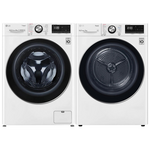 LG 9kg Front Load Washing Machine with ezDispense and 9kg Heat Pump Dryer WV6-1409WDVH9-09W hero image