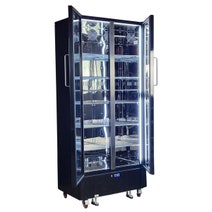 Schmick 694L Two Door Heated Glass Beverage Refrigerator Black SK668-B-HD hero image