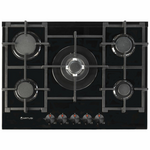 Artusi 70cm Gas Cooktop Tempered Black Glass CAGH7000B hero image