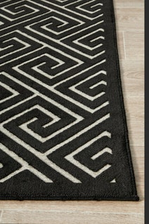 Rug Culture York Large Black & Natural Rug 290X200CM - YRK-ALIC-GLD-290X200 hero image