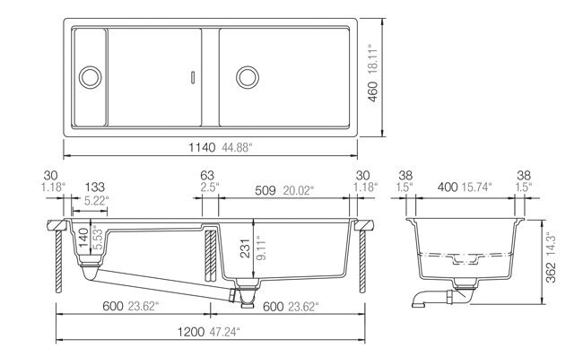 Abey PD150W Schock Preparation Station Double Bowl Sink hero image