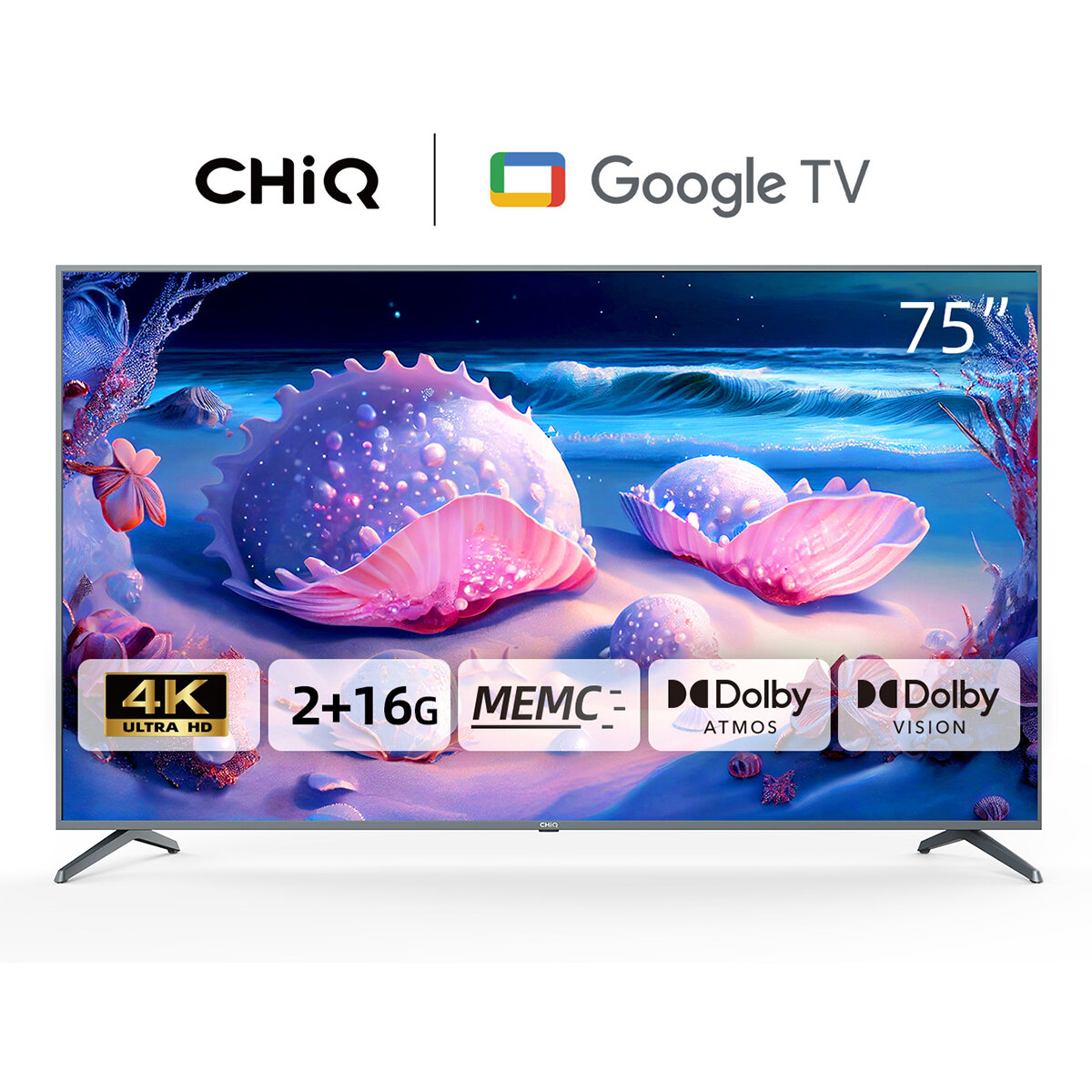 CHiQ 43 Inch LED 4K UHD Google TV U43G7PG