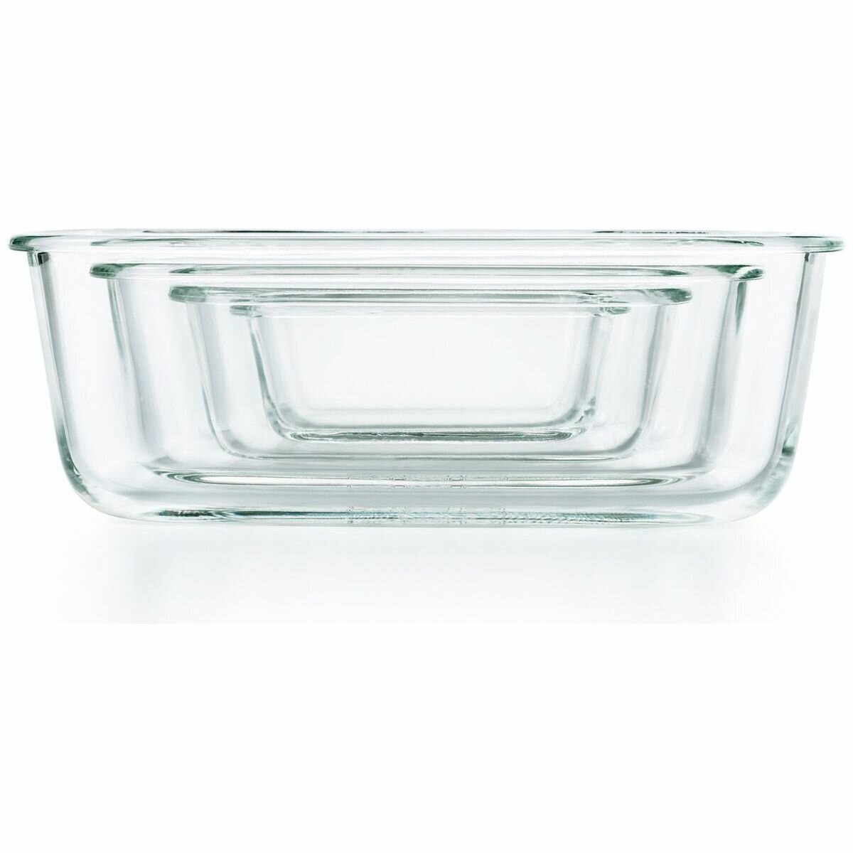 OXO Four Piece Smart Seal Glass Rectangular Container Set 48584 hero image