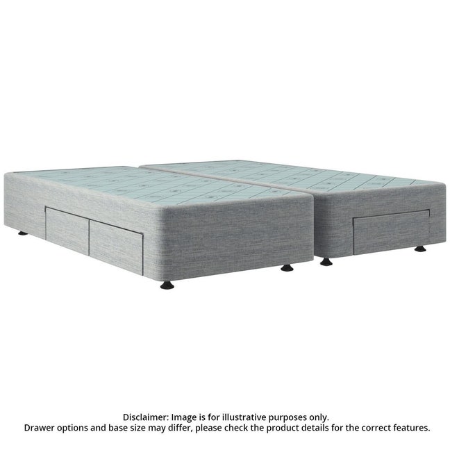 Queen Split Base Sealy Spacesaver Super Queen Split Bed Base Right Drawer / Front Drawer ...