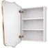 Turner Hastings Mayer 80x50 Shield Bathroom Mirror Shaving Cabinet Brushed Brass MA407SC-BB image NaN