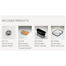Oliveri MO71U Monet 1 and 1/2 Bowl Undermount Sink hero image