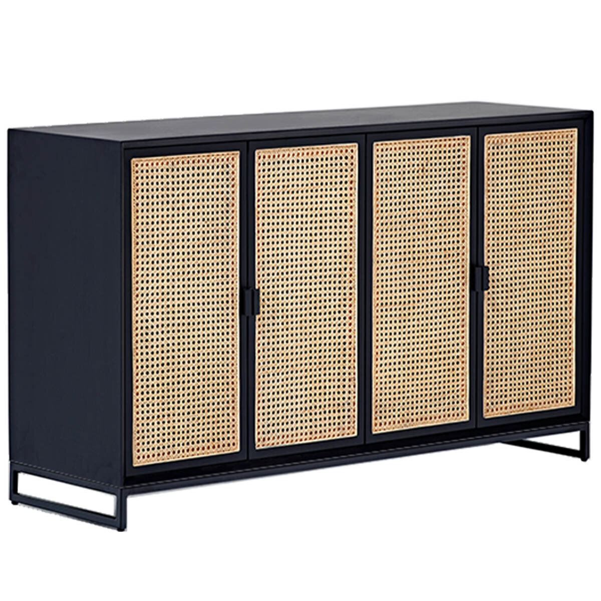 Reddie Suzy Teak Black Frame Natural Rattan Doors Buffet BUSZ150X45X90W3M1 hero image