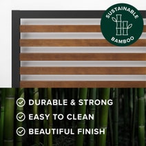 Zinus Kai Queen Metal and Bamboo Bed Frame Black AU-FBOBH2ZC-35Q hero image