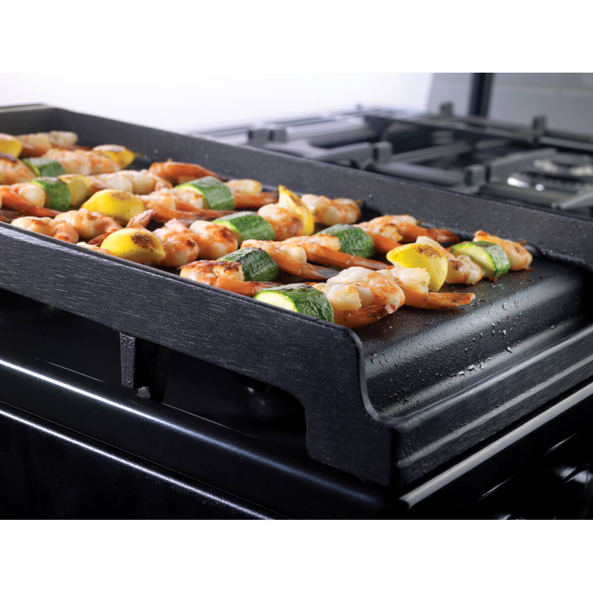 Falcon 90cm Classic FX Dual Fuel Freestanding Oven/Stove Stone Blue and Brass CLA90FXDFSB-BR hero image