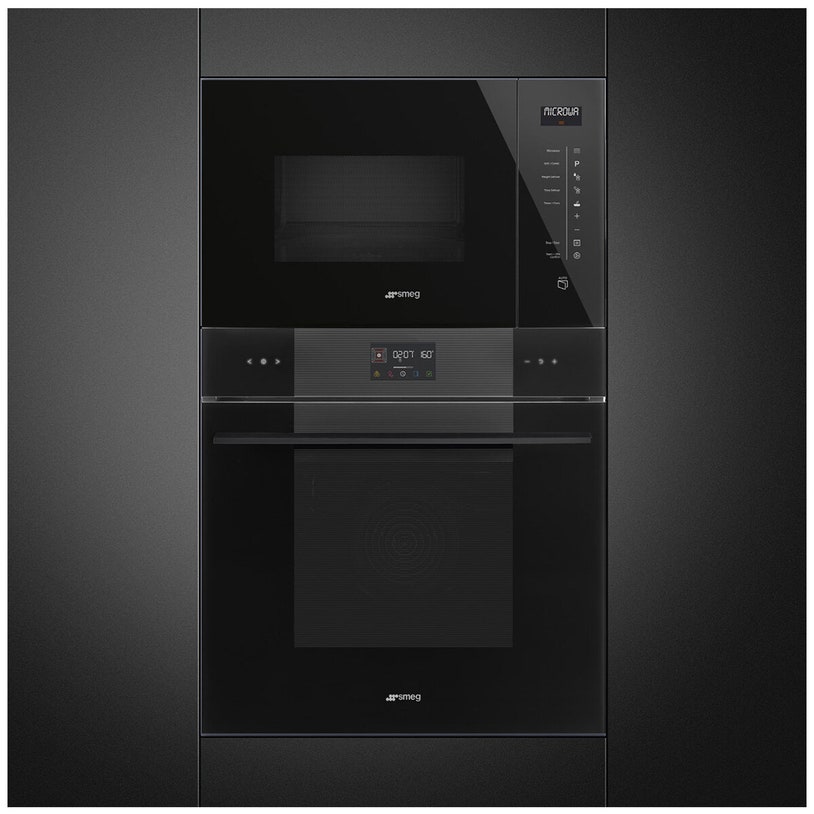 Smeg Complect Smeg Linea 25L Built-In Microwave with Grill Black FMIA125B3 ...