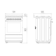 Beko 60cm Stainless Steel Dual Fuel Freestanding Oven BFCB60GMX hero image