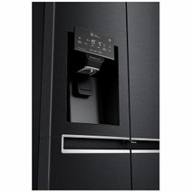 LG 625L Side by Side Fridge with Non-Plumbed Ice & Water Dispenser Matte Black GS-L668MBNL hero image
