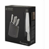 Stanley Rogers Modern Steel Metallic Mocha 6 Piece Knife Block Set 41418 image NaN