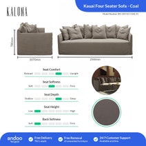 Kalona KAUAI Four Seater Sofa Coal WS-203-02-COAL-01 hero image