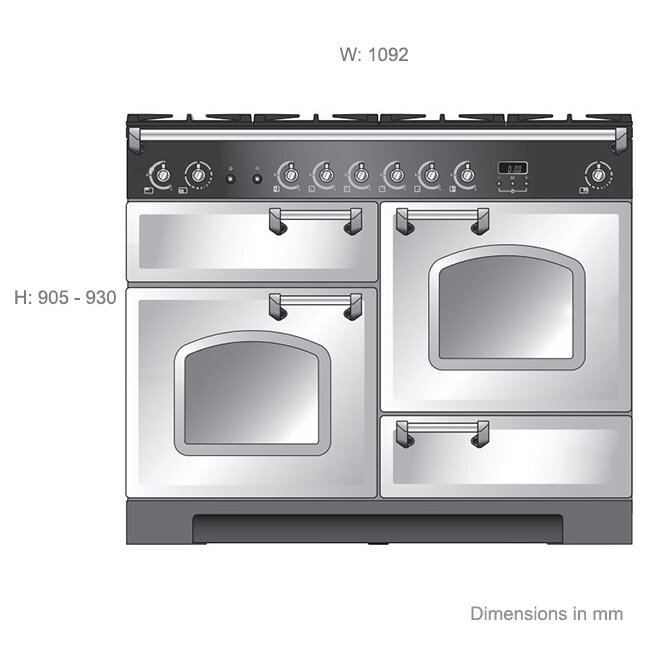Falcon 110cm Classic Freestanding Dual Fuel Oven/Stove Cream and Chrome CLA110DFFCR-CH hero image
