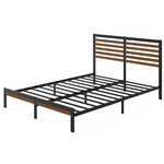 Zinus Kai Queen Metal and Bamboo Bed Frame Black AU-FBOBH2ZC-35Q hero image