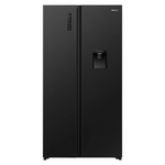 Hisense 541L PureFlat Side by Side Fridge with Non-Plumbed Water Dispenser Black HRSBS540BW hero image