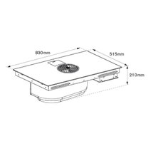 Bertazzoni 800mm Schott Glass Induction Downdraft 4 Zones Black P804ICH2M37NT hero image