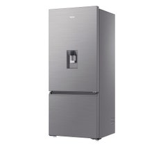 Haier 431L Bottom Mount Refrigerator with Non-Plumbed Water Dispenser Satina Silver HRF420BHS hero image