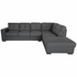SILC Global Bari Five Seater Chaise Fabric Dark Grey 21001010 image NaN