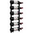 KingsBottle 6 Bottle Offset Peg Metal Rail Wall-Mounted Wine Rack RAIL0684-WPH01MBK image NaN
