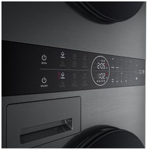 LG 12kg/9kg WashTower All-In-One Stacked Washer Dryer Platinum Black WWT-1209B hero image