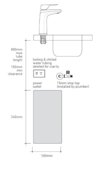 Billi 914000TGB B-4000 Boiling and Still Filtered Water XT Touch Dispenser hero image