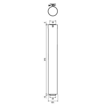 Rinnai FFPIPE1000 Flue Pipe 1000mm Long – image 1