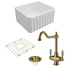 Turner Hastings Novi 50 Butler Sink Pack with Brushed Brass Providence Double Mixer Tap and Accessories PKG034 image NaN