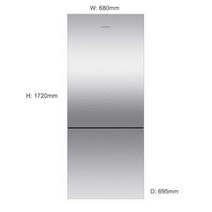 Fisher & Paykel Series 5 413L Bottom Mount Refrigerator Stainless Steel Left Hinge RF442BLPX6 hero image