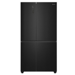 Hisense 652L Side by Side Refrigerator Black Brushed Steel HRSBS652B hero image