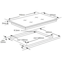Electrolux 71cm Induction 4 Zone Cooktop EHI745BE hero image