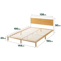 Zinus Arden Bamboo Double Bed Frame with Pipe Headboard AU-FPWNH9ZC-08D hero image
