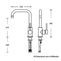 Gareth Ashton 3K3-B Lucia Square Side Lever Mixer Tap hero image