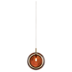 Bomma Lens Single Pendant Light - Amber and Brushed Gold 8595610921934 hero image