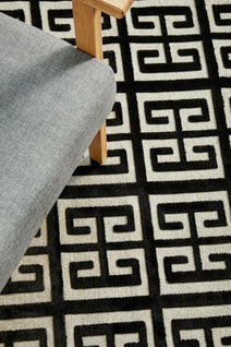 Rug Culture York Large Black & Natural Rug 290X200CM - YRK-BREN-GLD-290X200 hero image