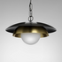 CTO Lighting Carapace Pendant Light with Chain - Bronze and Satin Brass with Opal Glass CARPEOBZGOCN image NaN
