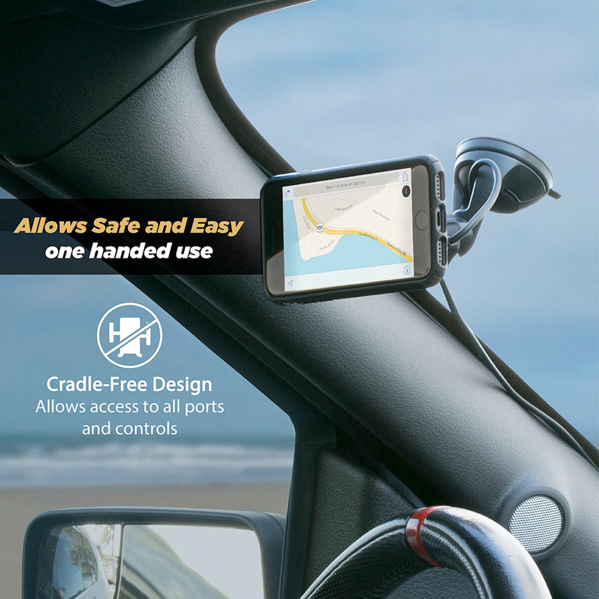 Scosche MPQ2WD-XTSP MagicMount Pro Charge with QI Dash Window Mount hero image
